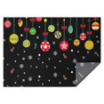 thumbnail image 1 of Black Christmas Ornament Pattern Rectangle Tablecloth 60"x84",Waterproof Polyester Rectangle Table Cloth, Wipeable Spillproof Polyester Tablecloth for Dining, Camping, Indoor and Outdoor, 1 of 5