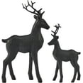 thumbnail image 1 of Black Christmas Reindeer for Winter – Set of 2 Xmas Reindeer Figurines – Modern Black Christmas Deer Statues for Living Room, Mantel Table Christmas Decor Indoor, 1 of 7