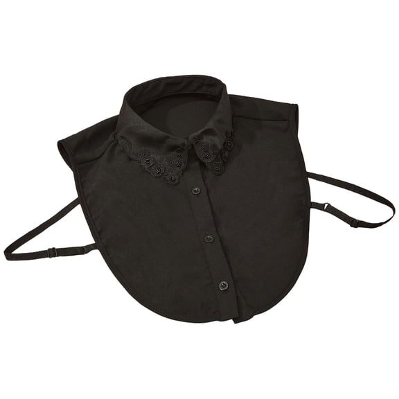 Black Christmas Rhinestone Detachable Collar, Fake Collar for Women Shirts Dickey Half False Blouse Dickey