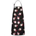 thumbnail image 1 of Black Christmas Santa Pattern Apron-Garden Aprons for Women with Pockets-Cotton Linen Waterproof Kitchen Cooking Gardening Aprons Adjustable for Kitchen,Cooking,BBQ and Salon 33"x27", 1 of 7