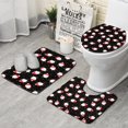 thumbnail image 1 of Black Christmas Santa Pattern Bathroom Rugs Sets 3 Piece,Toilet Cover Set,Absorbent Non Slip Bathroom Mats Sets with U-Shaped Contour Rug Toilet Rug Set, 1 of 5
