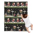 thumbnail image 1 of Black Christmas Santa Pattern Blanket,Comfortable Soft Flannel Throw Blanket,All Season,Warm Lightweight Blankets for Sofa Bed Couch Living Room Chair,30"x40", 1 of 4