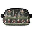 thumbnail image 1 of Black Christmas Santa Pattern Cute Fanny Packs for Women,Travel Waterproof Crossbody Fanny Bags Waist Purse for Women Anti Theft Adjustable Strap for Running Travel Cycling, 1 of 6