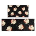 thumbnail image 1 of Black Christmas Santa Pattern Kitchen Rugs Sets Of 2,Anti Fatigue Kitchen Mat Rugs Non Slip Washable,Decorative Kitchen Floor Mats for Kitchen,Sink,Laundry,17"x30"+17"x47", 1 of 7