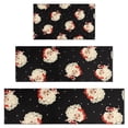 thumbnail image 1 of Black Christmas Santa Pattern Kitchen Rugs Sets Of 3,Kitchen Runner Rugs Non Skid Washable,Decorative Kitchen Floor Mats for Kitchen,Sink,Laundry,17"x30"+ 17"x47" + 17"x59", 1 of 6