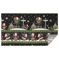 thumbnail image 1 of Black Christmas Santa Pattern Rectangle Tablecloth 60"x102",Waterproof Polyester Rectangle Table Cloth, Wipeable Spillproof Polyester Tablecloth for Dining, Camping, Indoor and Outdoor, 1 of 6
