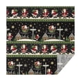 thumbnail image 1 of Black Christmas Santa Pattern Square Tablecloth,Waterproof Square Table Cover,Wipeable Spillproof Washable Table Cover for Home Kitchen Party Decor 42"X42"(107x107cm), 1 of 6
