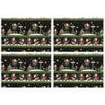 thumbnail image 1 of Black Christmas Santa Pattern Summer Placemats Table Placemats Set Of 4-Linen Kitchen Washable Placemats Table Mats 11.8"x17.7" Non-Slip Heat Resistant, 1 of 6
