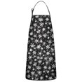 thumbnail image 1 of Black Christmas Snowflake Pattern Apron-Garden Aprons for Women with Pockets-Cotton Linen Waterproof Kitchen Cooking Gardening Aprons Adjustable for Kitchen,Cooking,BBQ and Salon 33"x27", 1 of 1