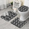 thumbnail image 1 of Black Christmas Snowflake Pattern Bathroom Rugs Sets 3 Piece,Toilet Cover Set,Absorbent Non Slip Bathroom Mats Sets with U-Shaped Contour Rug Toilet Rug Set, 1 of 5