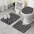 thumbnail image 1 of Black Christmas Snowflake Pattern Bathroom Rugs Sets 3 Piece,Toilet Cover Set,Absorbent Non Slip Bathroom Mats Sets with U-Shaped Contour Rug Toilet Rug Set, 1 of 5