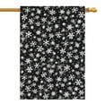thumbnail image 1 of Black Christmas Snowflake Pattern Fall Garden Flags 28"x40" Double Side,Small Yard Flags for Outside,Outdoor Fall Decor,Autumn Funny Garden Flag Yard Decoration, 1 of 5
