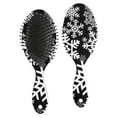 thumbnail image 1 of Black Christmas Snowflake Pattern Hair Brush,Girls Detangling Hair Brush,Glide Through Tangles with Ease for Wet & Dry Hair,8.8"X2.8", 1 of 7
