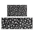 thumbnail image 1 of Black Christmas Snowflake Pattern Kitchen Rugs Sets Of 2,Anti Fatigue Kitchen Mat Rugs Non Slip Washable,Decorative Kitchen Floor Mats for Kitchen,Sink,Laundry,17"x30"+17"x47", 1 of 7