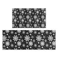 thumbnail image 1 of Black Christmas Snowflake Pattern Kitchen Rugs Sets Of 2,Anti Fatigue Kitchen Mat Rugs Non Slip Washable,Decorative Kitchen Floor Mats for Kitchen,Sink,Laundry,17"x30"+17"x47", 1 of 7