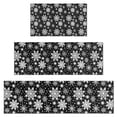 thumbnail image 1 of Black Christmas Snowflake Pattern Kitchen Rugs Sets Of 3,Kitchen Runner Rugs Non Skid Washable,Decorative Kitchen Floor Mats for Kitchen,Sink,Laundry,17"x30"+ 17"x47" + 17"x59", 1 of 6