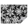 thumbnail image 1 of Black Christmas Snowflake Pattern Rectangle Tablecloth 60"x84",Waterproof Polyester Rectangle Table Cloth, Wipeable Spillproof Polyester Tablecloth for Dining, Camping, Indoor and Outdoor, 1 of 5