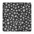 thumbnail image 1 of Black Christmas Snowflake Pattern Square Fitted Tablecloth with Elastic Edge,Square Table Cover,Washable Elastic Table Cover for Home Kitchen Party Decor 34"x34", 1 of 6