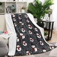 thumbnail image 1 of Black Christmas Snowman Pattern Blanket,Comfortable Soft Lamb Wool Throw Blanket,All Season,Warm Lightweight Blankets for Sofa Bed Couch Living Room Chair,60"x80", 1 of 4
