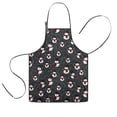 thumbnail image 1 of Black Christmas Snowman Pattern Kids Aprons for Girls and Boys,Adjustable Neck Strap Toddler Aprons for Kids Cooking Baking, 1 of 7