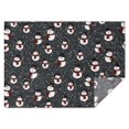 thumbnail image 1 of Black Christmas Snowman Pattern Rectangle Tablecloth 60"x84",Waterproof Polyester Rectangle Table Cloth, Wipeable Spillproof Polyester Tablecloth for Dining, Camping, Indoor and Outdoor, 1 of 5