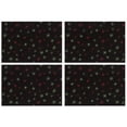 thumbnail image 1 of Black Christmas Star Pattern Summer Placemats Table Placemats Set Of 4-Linen Kitchen Washable Placemats Table Mats 11.8"x17.7" Non-Slip Heat Resistant, 1 of 6
