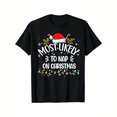 thumbnail image 1 of Black Christmas TShirt with Santa Hat Candy Canes and Most Likely to Nap on Christmas Text Unisex Tee, 1 of 6