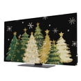 Black Christmas Tree Elastic Indoor TV Cover 24