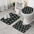 thumbnail image 1 of Black Christmas Tree Pattern Bathroom Rugs Sets 3 Piece,Toilet Cover Set,Absorbent Non Slip Bathroom Mats Sets with U-Shaped Contour Rug Toilet Rug Set, 1 of 5