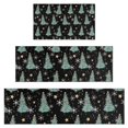 thumbnail image 1 of Black Christmas Tree Pattern Kitchen Rugs Sets Of 3,Kitchen Runner Rugs Non Skid Washable,Decorative Kitchen Floor Mats for Kitchen,Sink,Laundry,17"x30"+ 17"x47" + 17"x59", 1 of 6