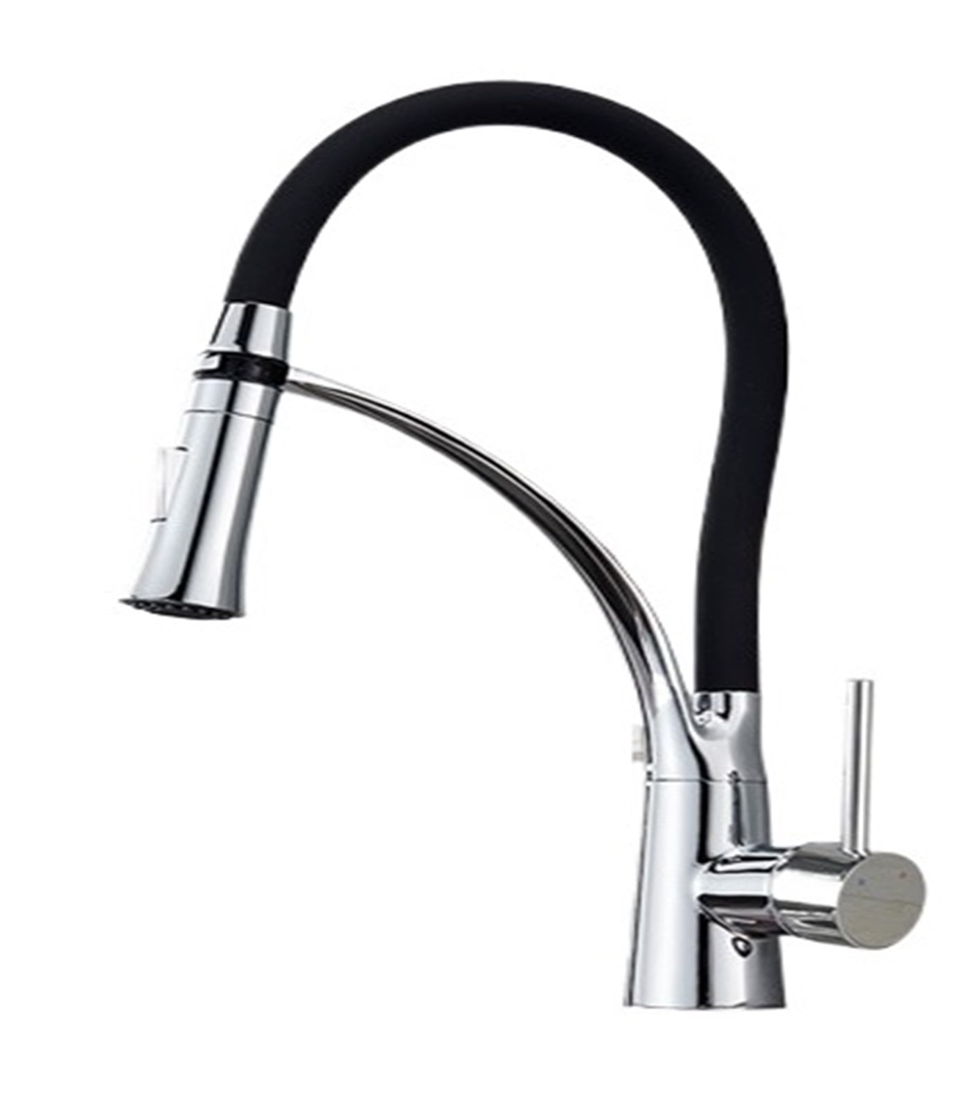 360 Swivel Chrome Brass Kitchen 2 Handles Stainless Steel Stream Spout Kitchen Sink Tap Hot & Cold Water Mixer Tap, Stainless - View #3