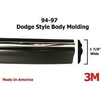Black Chrome Side Body Trim Molding 1994-1997 Dodge Ram Pickup Truck - 1-7/8" Wide (Quarter Roll - 6 ft)