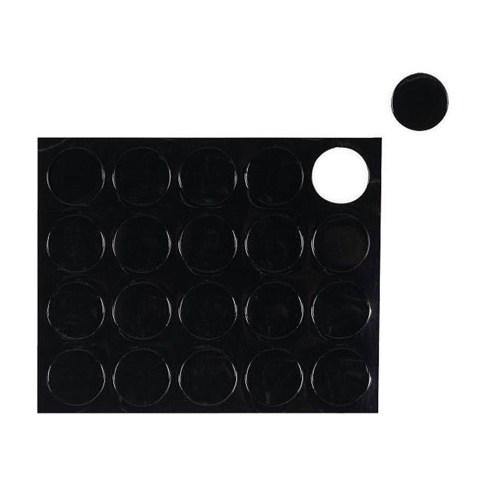 Black Circle Magnets, Pack of 20