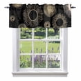 thumbnail image 1 of Black Circle Valance Curtain Lines Modern Abstract Art Modern Window Valances Rod Pocket Short Curtains Window Treatments for Kitchen Bedroom Bathroom Laundry 60" x 18", 1 of 9