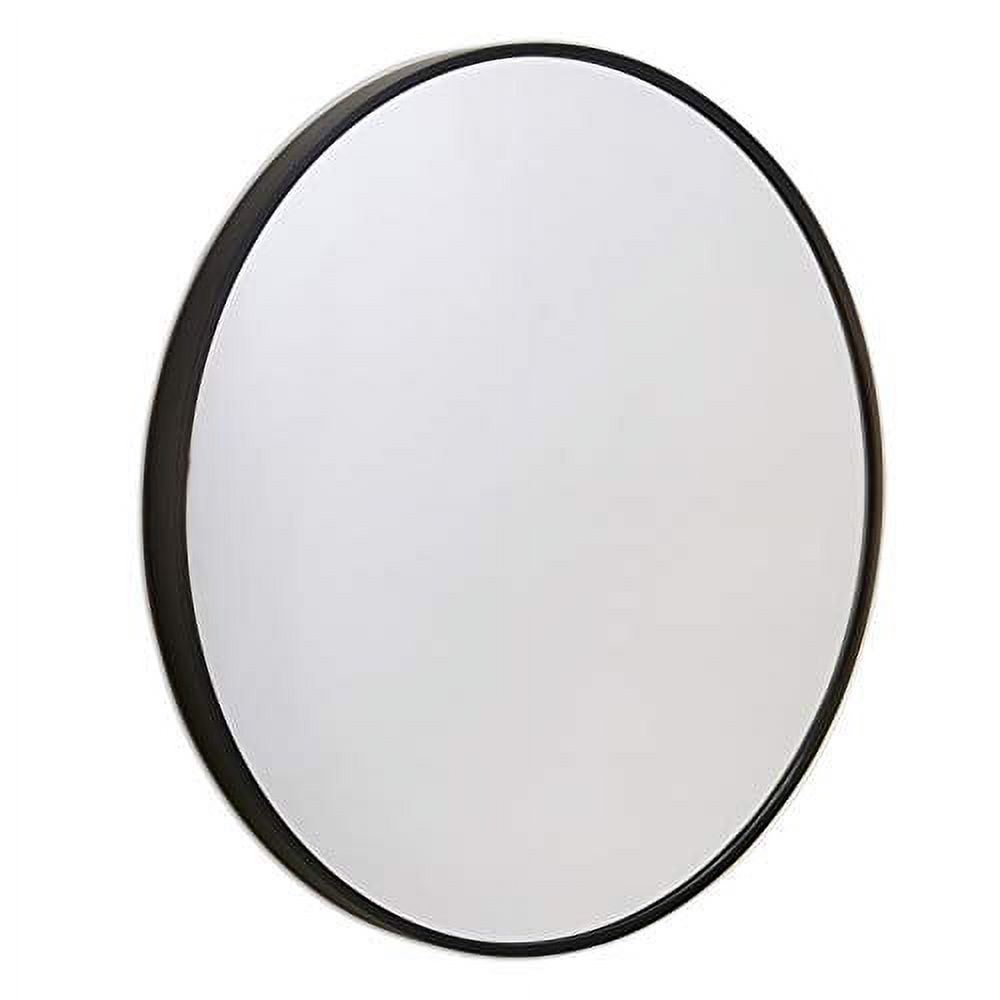 Black Circle Wall Mirror, Aluminum Circle Frame, Wall Decor, for