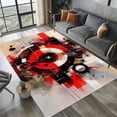 thumbnail image 1 of Black Circles Abstract Rug 6x9 ft = 180x275 cm, 1 of 5