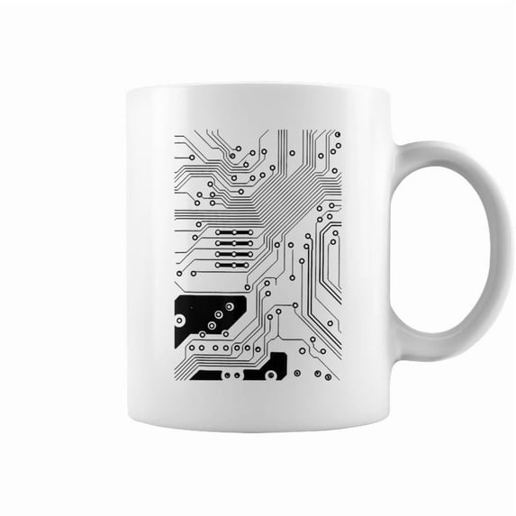 Black Circuit Board Mother Board Computer Programmer Coffee - Walmart.com