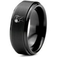 thumbnail image 1 of Valentine Black Metal Tungsten Ring Gamer Graduation Gifts for Him Mens Wedding Band Unique Engaged Gift, 1 of 7