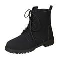thumbnail image 1 of Black Classic Ankle Boots With Block Heel And Round Toe For A Timeless And Functional Winter Wear, 1 of 9