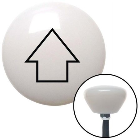 Black Classic Arrow Up White Retro Shift Knob with M16 x 1.5 Insert Shifter Auto