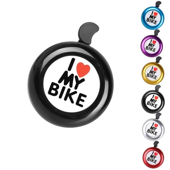 Black Classic Bike Bell - Lightweight Fun Design, Loud Clear Sound, Fits 20-25mm Handlebars for Scooter & Vintage Bike