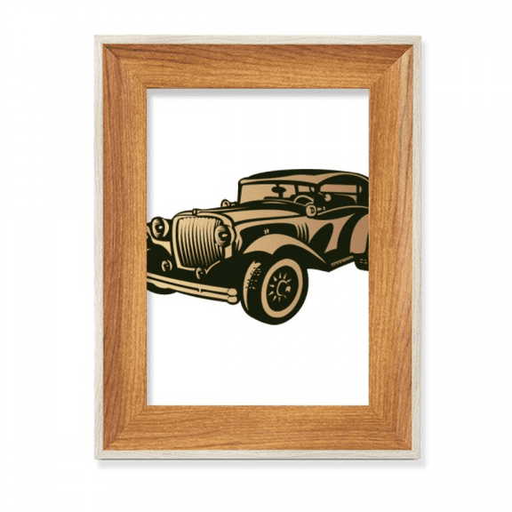 Black Classic Cars Outline Pattern Desktop Wooden Photo Frame Display Picture Art Painting Multiple Sets