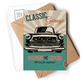 thumbnail image 1 of Black Classic Cars Repair Pattern Postcards Envelopes Blank Note Cards Mailing, 1 of 4