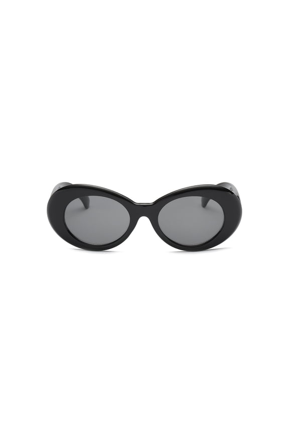Black Classic Cat-Eye Sunglasses - Gray Lens UV Protection Trendy Eyewear for Daily Wear