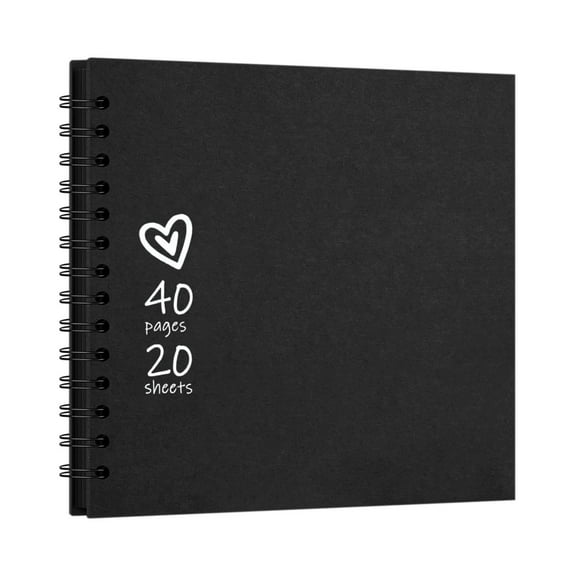 Black Classic Diy Wedding Scrapbook Album Handcrafted Memory Book Photo Journal Customizable Pages Black Cover Edition #GV6q2