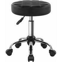 Black Classic Swivel Stool with Wheel for Salon Work Home SPA Shop Height-Adjustable and Cost-Effective Rolling Stool Chair Small