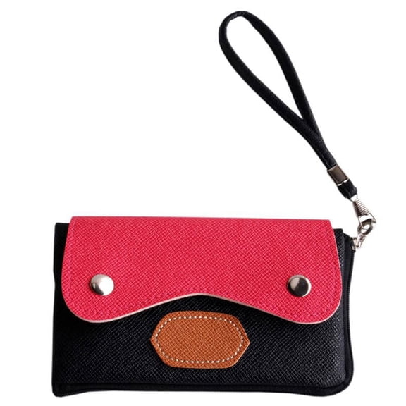 [Black Classics] Colorful Leatherette Mobile Phone Pouch Cell Phone Case Clutch Pouch