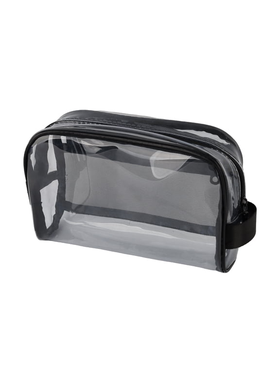 Travel Organizer with Side Pocket and Handle, Clear