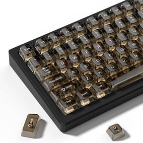 Black Clear keycaps for Mechanical Keyboard,Transparent MDA keycaps 60 75 100 Percent,Ceramic Jelly Key caps Set,Shine Through Key caps for Mx Switches Mechanical Keyboard(115key)