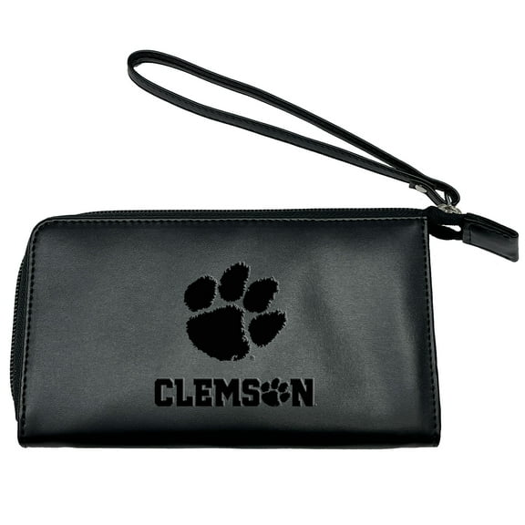 Black Clemson Tigers Cell Phone Wristlet Wallet